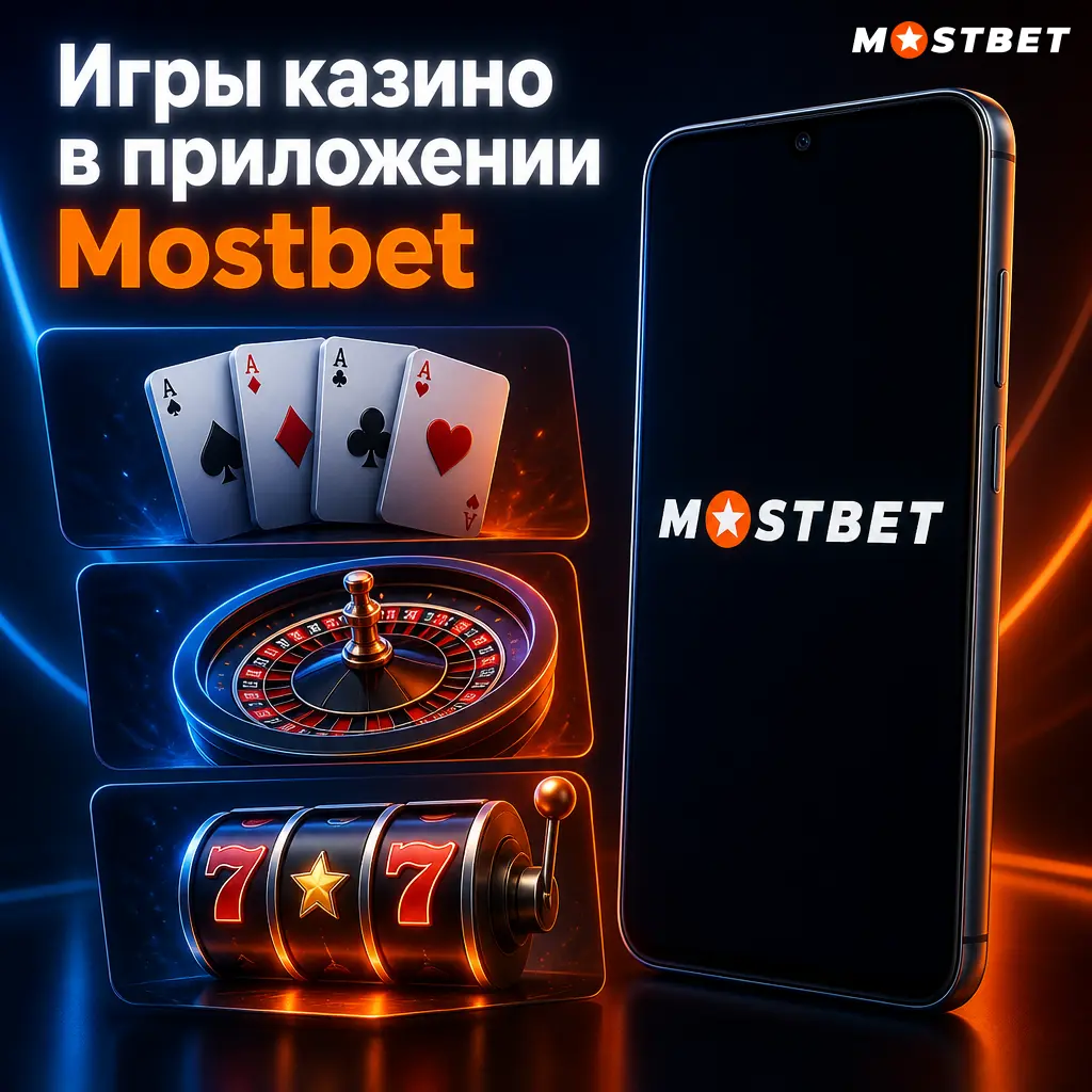 Игры казино в приложении Mostbet: слоты, live-казино, настольные игры, джекпоты и краш-игры с демо-режимом